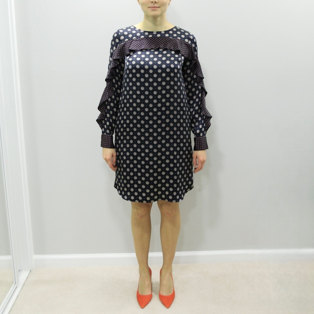 Banana Republic Navy Satin Dress Size 4